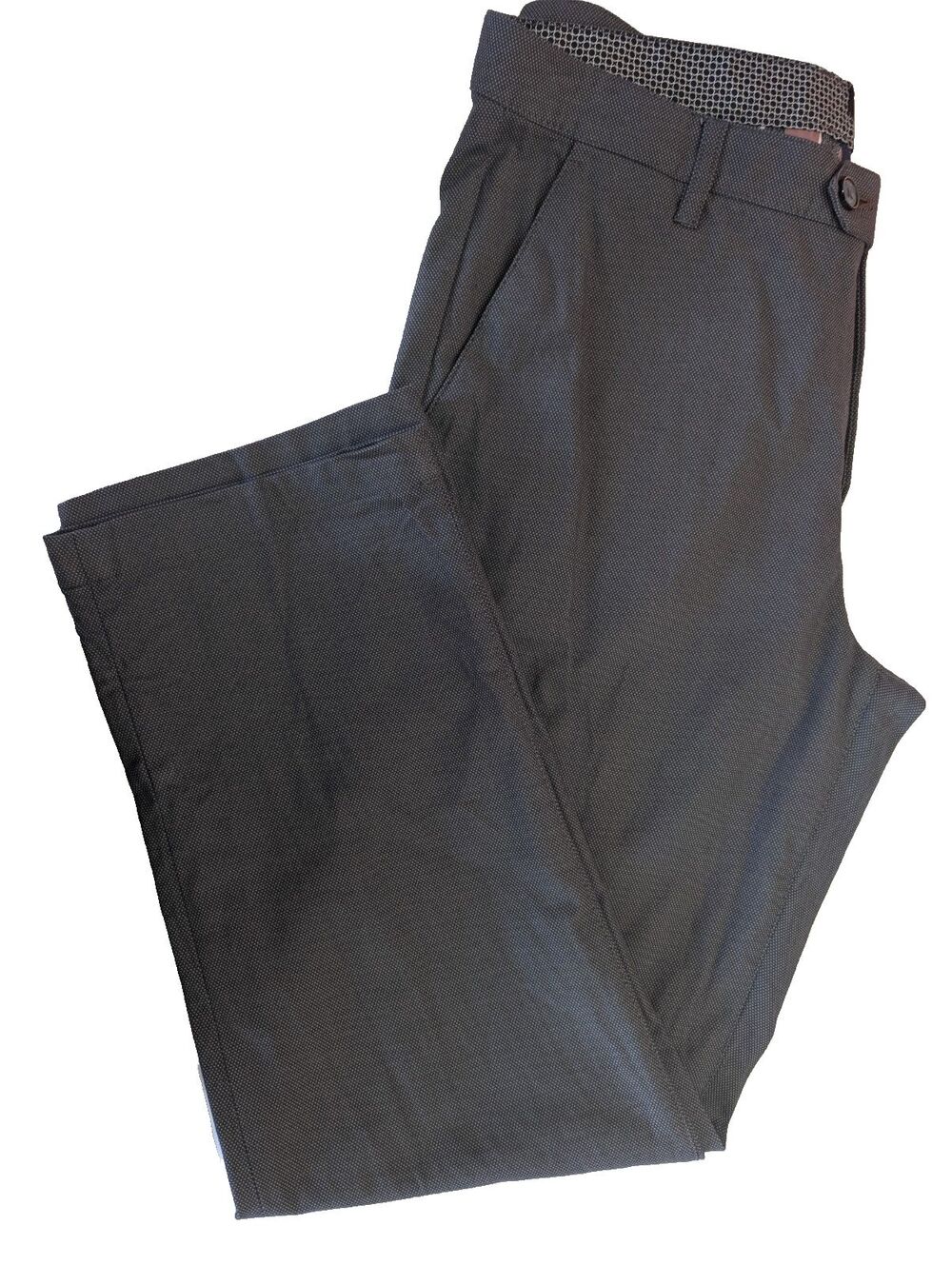 Ted Baker London Men's Dress Pants 36R Gray Slim Fit Wool Blend Smart